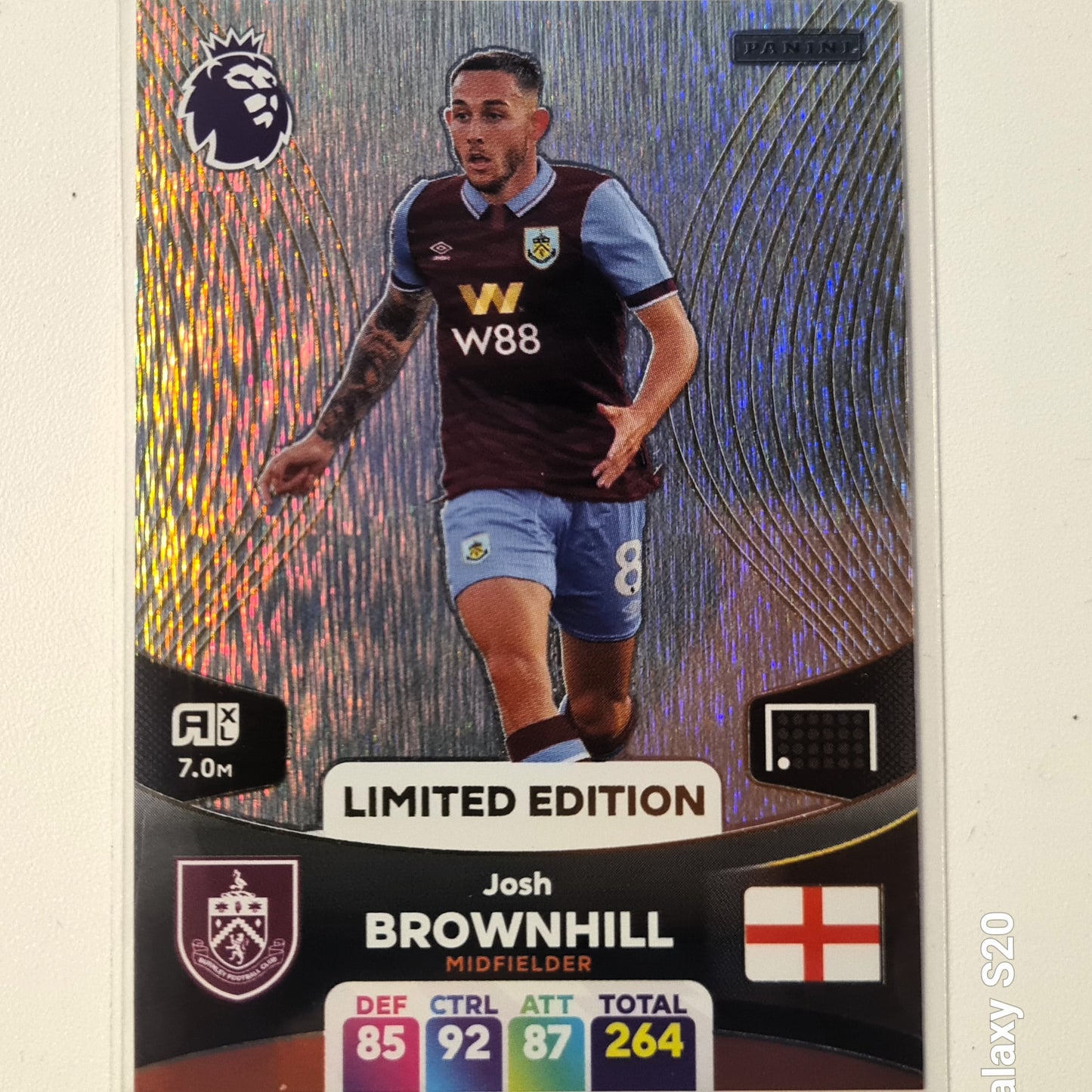 Josh Brownhill 2024 Panini Adrenalyn XL Limited Soccer Football West ham United Excellent/mint sleeved