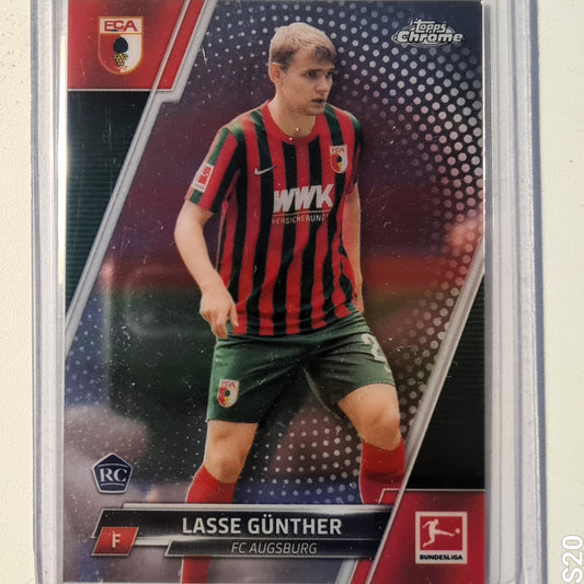 Lasse Gunther 2022 Topps Chrome Bundesliga Rookie RC #5 Soccer Football Augsburg Excellent/mint sleeved