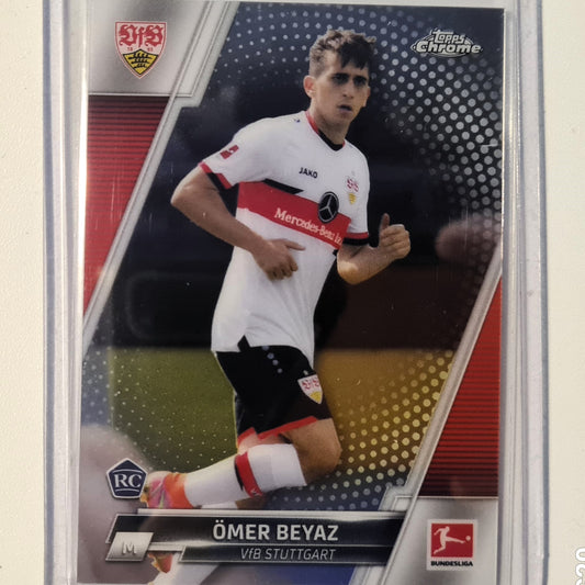 Omer Beyaz 2022 Topps Chrome Bundesliga Rookie RC #49 Soccer Football StuttgartExcellent/mint sleeved