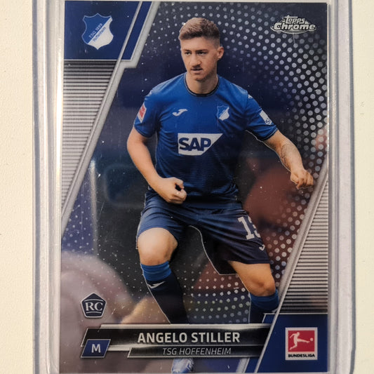 Angelo Stiller 2022 Topps Chrome Bundesliga Rookie RC #49 Soccer Football Hoffenheim Excellent/mint sleeved