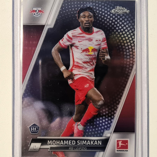 Mohamed Simakan 2022 Topps Chrome Bundesliga Rookie RC #65 Soccer Football RB Leipzig Excellent/mint sleeved