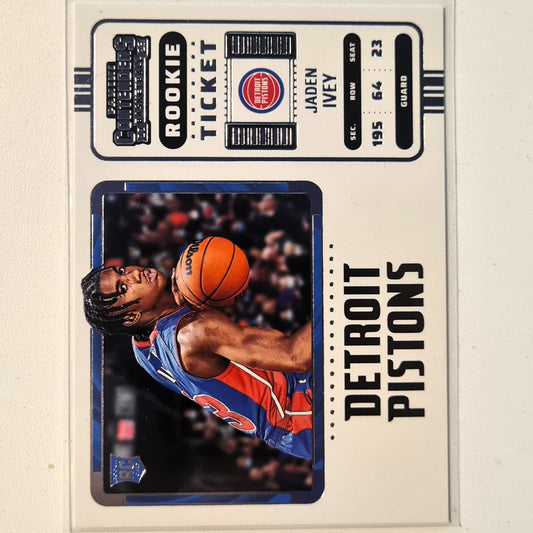 Jaden Ivey 2022-23 Panini Contenders Rookie RC #101 NBA Basketball Detroit Pistons Excellent/mint sleeved