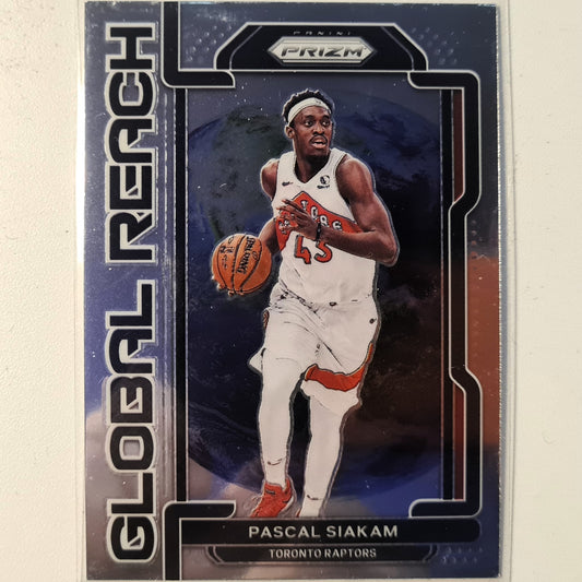 Pascal Siakam 2021-22 Panini Prizm Global reach insert #7 NBA Basketball Toronto Raptors Excellent/mint sleeved