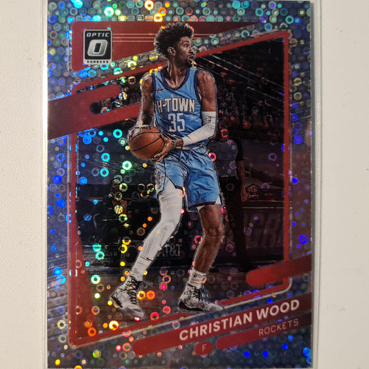 Christian wood 2021-22 Panini Prizm  Disco Variant #93 NBA Basketball Houston Rockets Excellent/Mint Sleeved