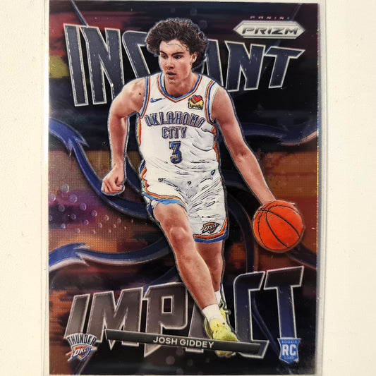 Josh Giddey 2021-22 Panini Prizm Instant Impact Rookie RC #4 NBA Basketball Oklahoma City Thunder excellent mint Sleeved