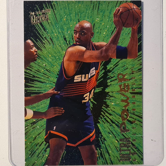 Charles Barkley 1995 Fleer 94-95 Ultra Power insert 1 of 10 NBA Basketball Phoenix Suns Excellent Sleeved