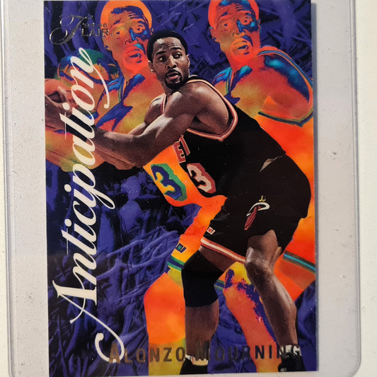 Alonso Mourning 1996 Fleer Flair 95-96 Anticipation rare insert 5 of 10 NBA Basketball Miami Heat very good-Excellent Sleeved