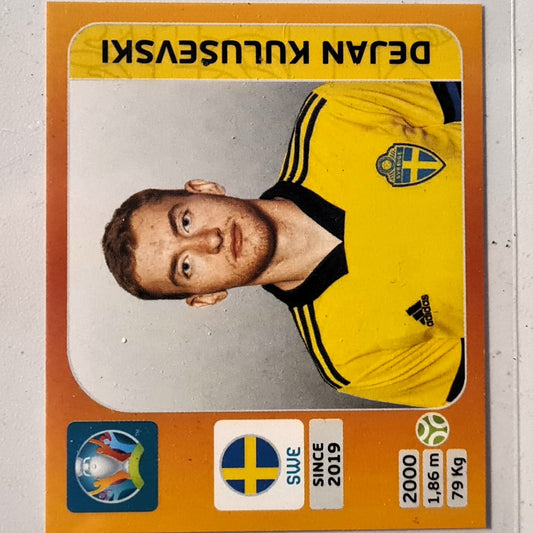 Dejan Kulusevski 2020 Panini Uefa Euro 2020 orange sticker Rookie RC #565 Soccer Football Sweden Excellent Mint Sleeved