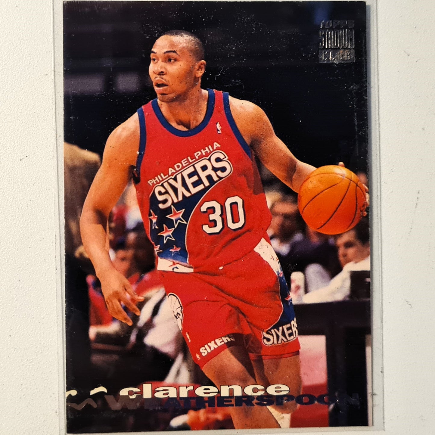 Clarence Weatherspoon 1993 Topps Stadium Club #95 NBA Basketball Philadelphia 76ers good/very good Sleeved