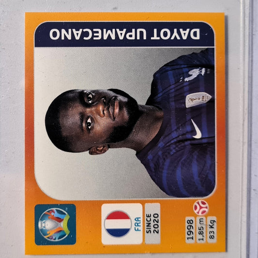 Dayot Upamecano 2020 Panini Uefa Euro 2020 orange sticker Rookie RC #579 Soccer Football France Excellent Mint Sleeved