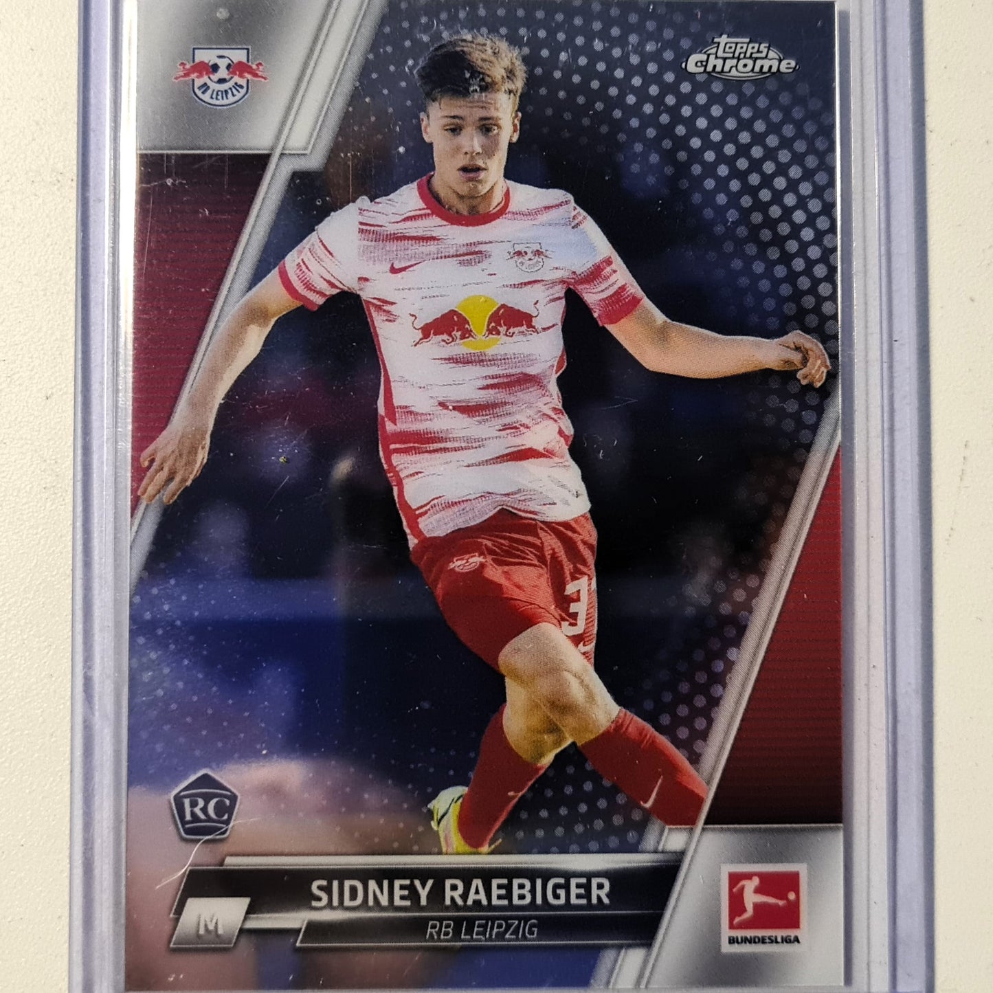 Sidney Raebiger 2022 Topps Chrome Bundesliga Rookie RC #59 Soccer Football RB Leipzig Excellent Mint Sleeved