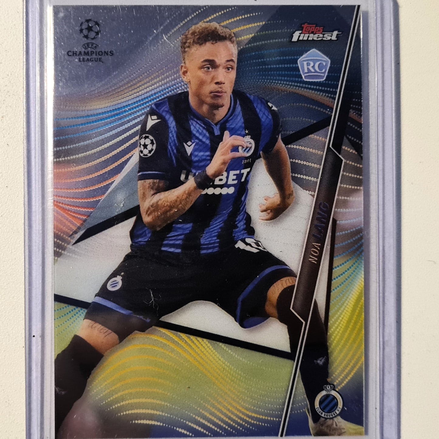 Noa Lang 2021 Topps Finest Champions League Rookie RC #57 Soccer Football Club Brugge Excellent Mint Sleeved