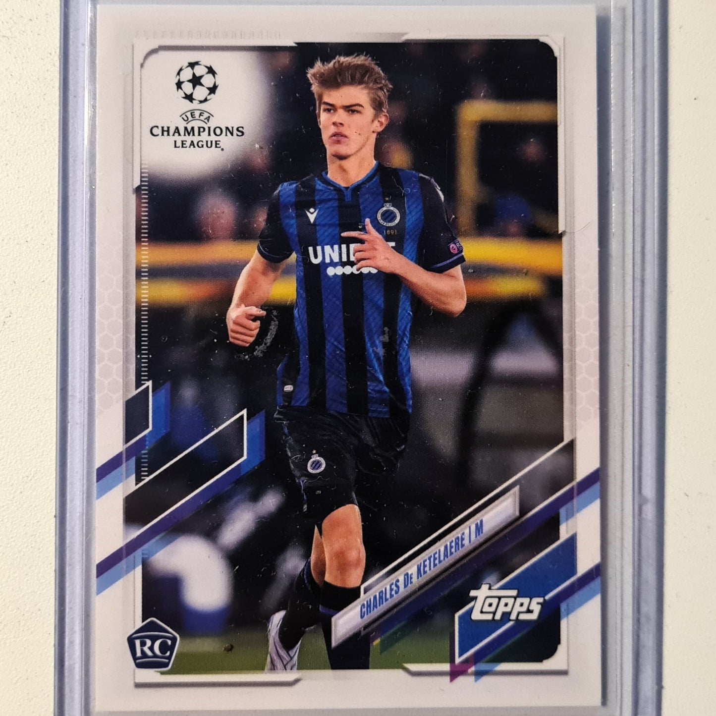 Charles De Ketelaere 2021 Topps Champions League Rookie RC #37 Soccer Football Club Brugge excellent/mint