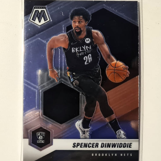 Spencer Dinwiddie 2020-21 Panini Mosaic #6 NBA Basketball Brooklyn Nets Excellent Sleeved