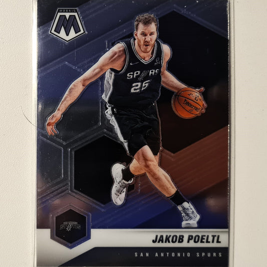 Jakob Poeltl 2020-21 Panini Mosaic #189 NBA Basketball Brooklyn Nets Excellent Sleeved