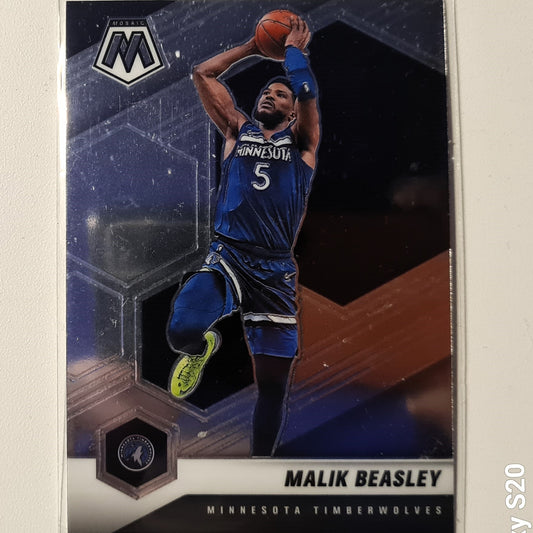 Malik Beasley 2020-21 Panini Mosaic #162 NBA Basketball Minnesota Timberwolves Excellent Sleeved