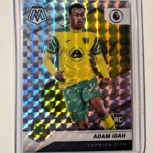 Adam Idah 2021-22 Panini Mosaic Premier League Prizm Rookie RC #91 Soccer football Norwich Mint sleeved