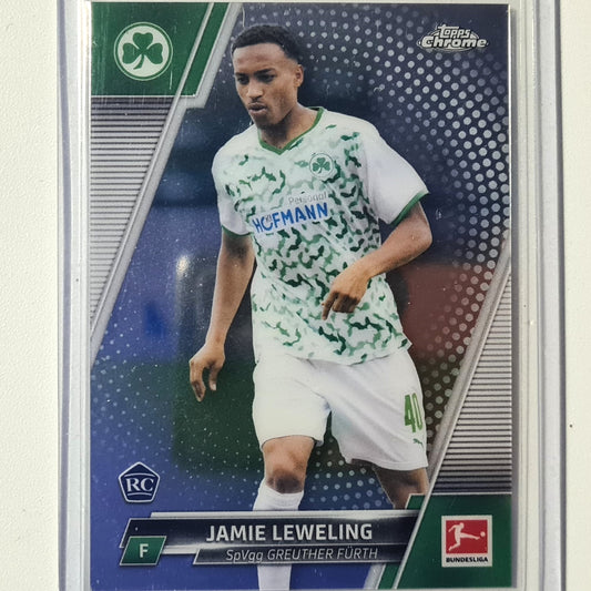 Jamie Leweling 2022 Topps Chrome Bundesliga Rookie RC #44 Soccer Football Greuther Furth Excellent/Mint Sleeved