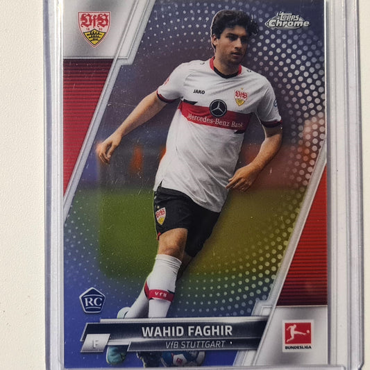 Wahid Faghir 2022 Topps Chrome Bundesliga League Rookie RC #93 Soccer Football VFB Stuttgart Excellent/Mint Sleeved