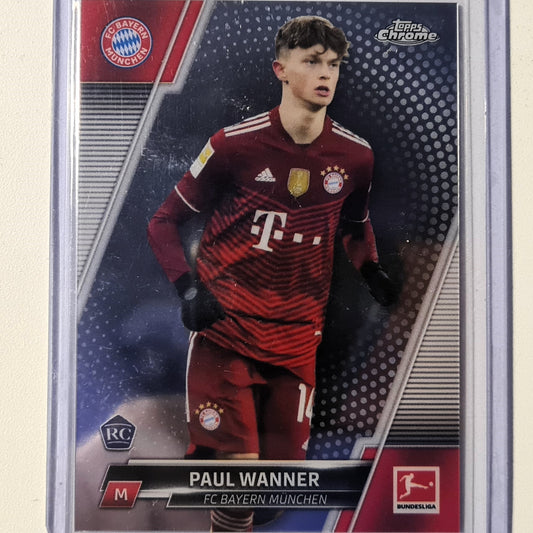 Paul Wanner 2022 Topps Chrome Bundesliga Rookie RC #46 Soccer Football Bayern Munich excellent/mint Sleeved