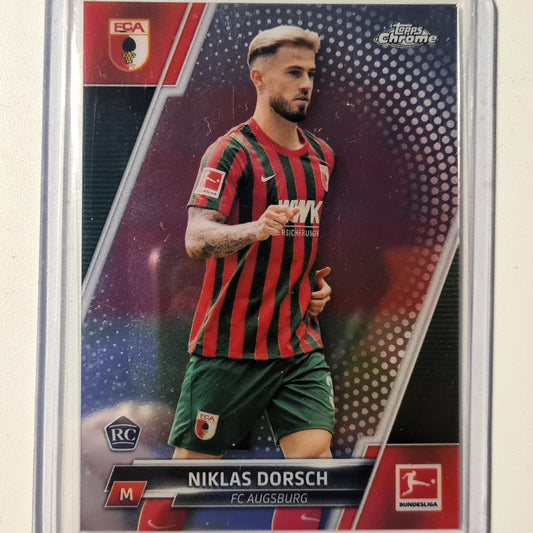 Niklas Dorsch 2022 Topps Chrome Bundesliga Rookie RC #3 Soccer Football fc Augsburg excellent/mint Sleeved