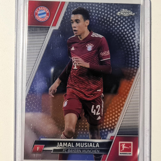 Jamal Musiala 2022 Topps Chrome Bundesliga #84 Soccer Football Bayern Munich excellent/mint Sleeved