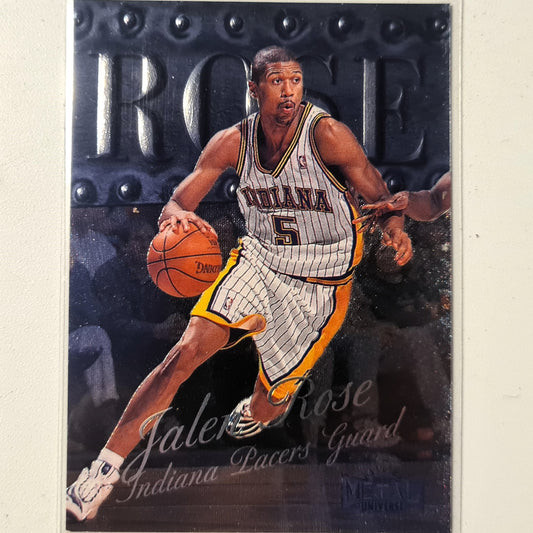 Jalen Rose 1998 Skybox Metal Universe insert #116 NBA Basketball Indiana Pacers Sleeved