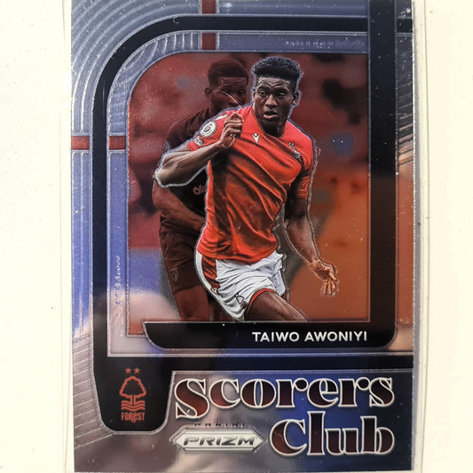 Taiwo Awoniyi 2022-23 Panini Prizm Premier League Scorers Club insert #10 Soccer Football Nottingham Forest Excellent/Mint Sleeved