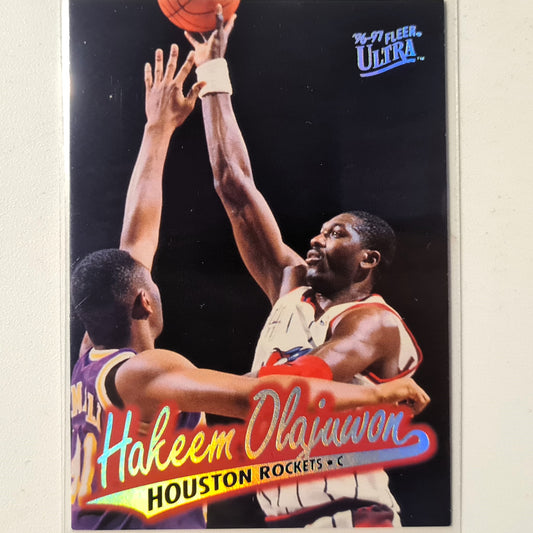 Hakeem Olajuwon 1996 Fleer Ultra 96-97  #42 NBA Basketball Houston Rockets Excellent Sleeved