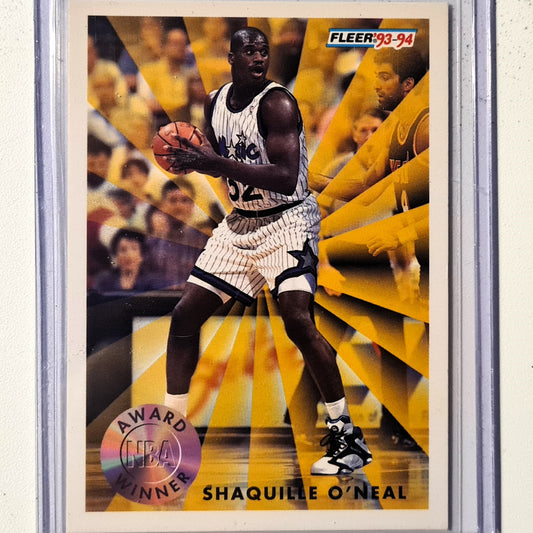 Shaquille O'Neal 1993 Fleer93-94 rookie of the year Rookie RC #231 NBA Basketball Orlando Magic Good very good/excellent Sleeved