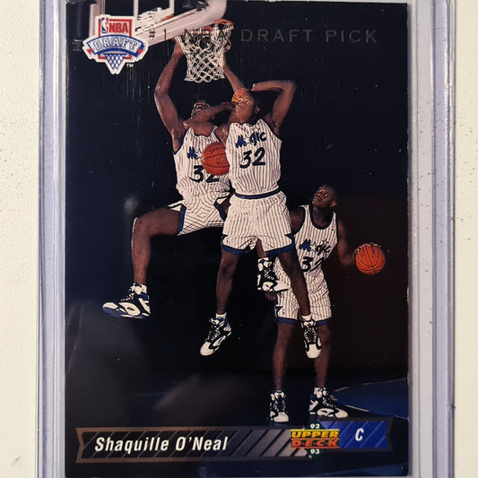 Shaquille O'Neal 1993 Upper-Deck #1 draft pick rookie RC #1 NBA Basketball Orlando Magic FAIR/GOOD Sleeved