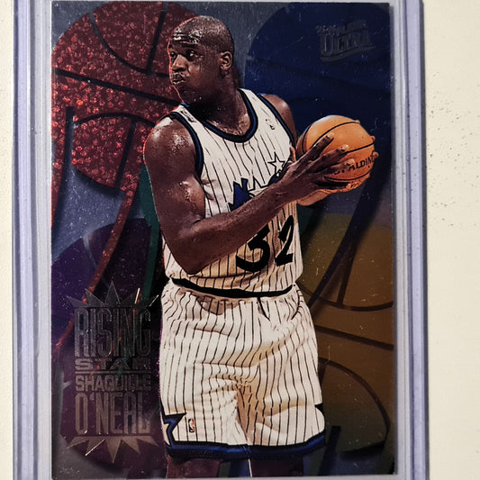 Shaquille O'Neal 1995 Fleer Ultra 94-95 rising star 6 of 9 insert NBA Basketball Orlando Magic good/very good Sleeved