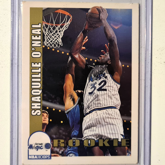 Shaquille O'Neal 1993 Skybox NBA Hoops RC Rookie #442 NBA Basketball Orlando Magic Fair ( some wear)Sleeved