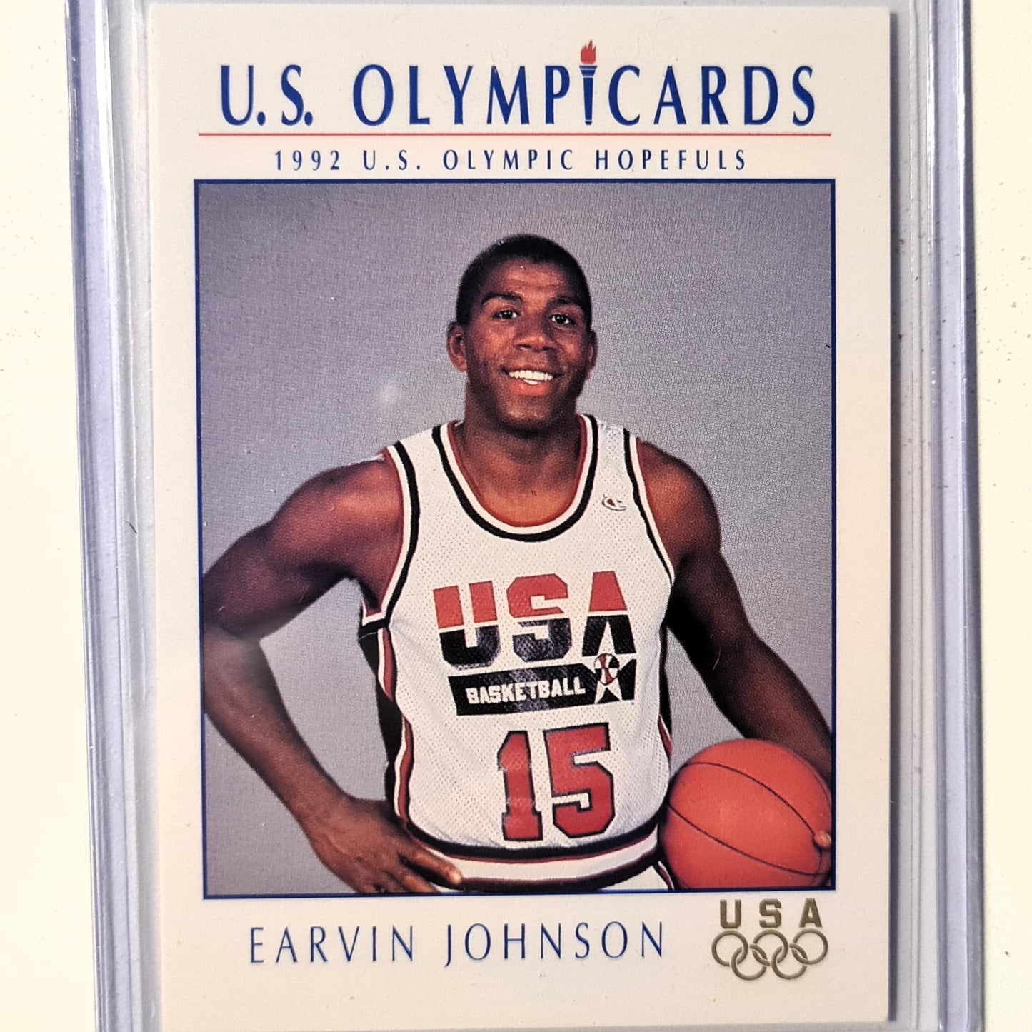 Earvin "Magic" Johnson 1992 Impel U.S. Olympicards Olympic Hopefuls #11 NBA Basketball team USA very good-Excellent Sleeved