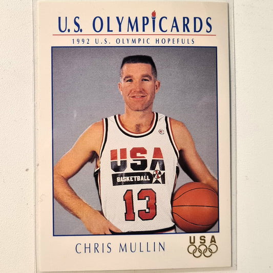 Chris Mullin 1992 Impel U.S. Olympicards Olympic Hopefuls #14 NBA Basketball team USA fair has crease Sleeved