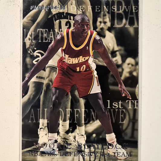 Mookie Blaylock 1994 Fleer 94-95 all defensive 1st team 1 of 10 NBA Basketball Atlanta Hawks good sleeved