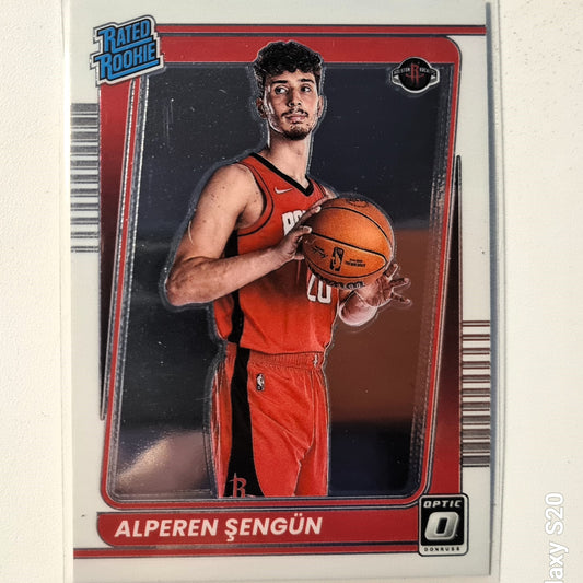 Alperen Sengun 2021-22 Panini Donruss Optic Rated rookie #169 NBA Basketball Houston Rockets Excellent sleeved