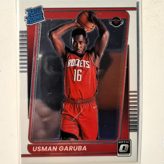 Usman Garuba 2021-22 Panini Donruss Optic Rated rookie #188 NBA Basketball Houston Rockets Excellent sleeved