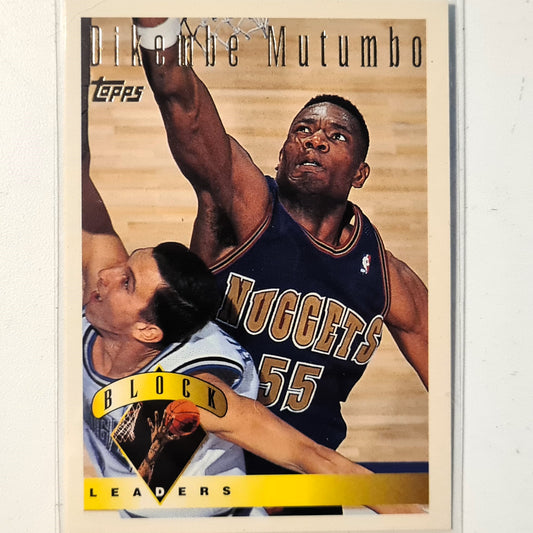 Dikembe Mutombo 1995 Topps Block leaders #26 NBA Basketball Denver Nuggets Very good sleeved