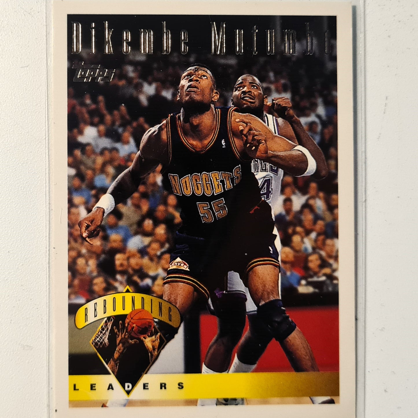 Dikembe Mutombo 1995 Topps Rebounding leaders #12 NBA Basketball Denver Nuggets Very good sleeved