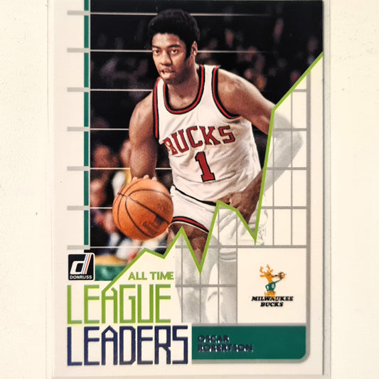 Oscar Robertson 2020-21 Panini Donruss all time league leaders #5 NBA Basketball Milwaukee Bucks very good sleeved