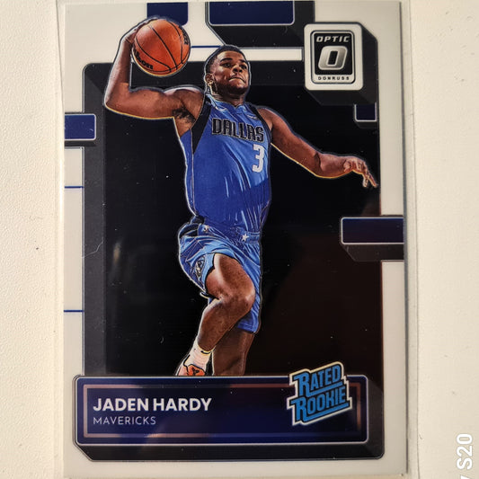 Jaden Hardy 2022-23 Panini Donruss Optic Rookie RC #248 NBA Basketball Dallas Mavericks Excellent sleeved