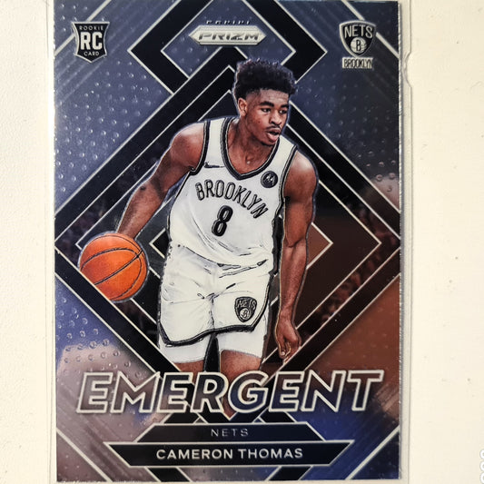 Cameron Thomas 2021-22 Panini Prizm Emergent Rookie RC #4 NBA Basketball Brooklyn Nets Excellent/mint sleeved