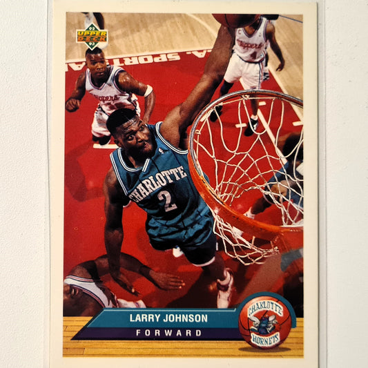 Larry Johnson 1993 Upper-Deck McDonalds Happy Meal Promo P4 NBA Basketball Charlotte Hornets Very good Sleeved