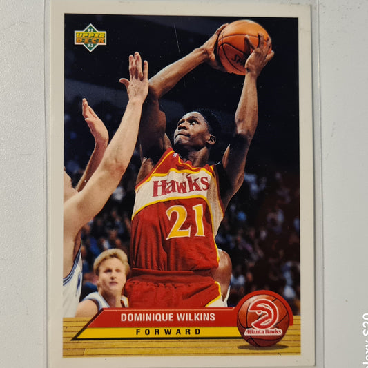 Dominique Wilkins 1993 Upper-Deck McDonalds Happy Meal Promo P1 NBA Basketball Atlanta Hawks Very good Sleeved