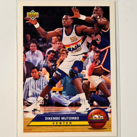 Dikembe Mutumbo 1993 Upper-Deck McDonalds Happy Meal Promo P10 NBA Basketball Denver Nuggets Very good Sleeved