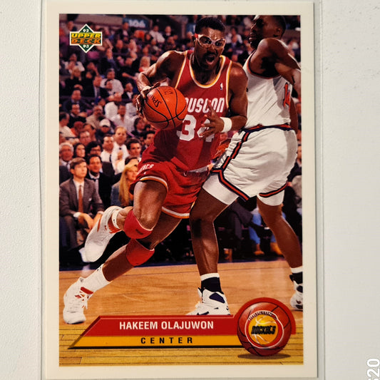 Hakeem Olajuwon 1993 Upper-Deck McDonalds Happy Meal Promo P15 NBA Basketball Houston Rockets Very good Sleeved