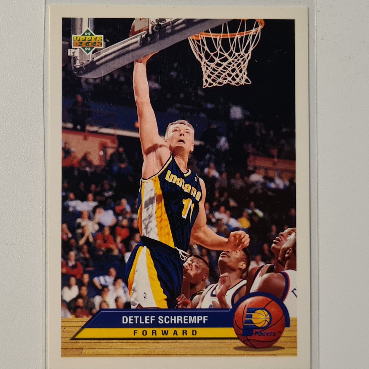 Detlef Schrempf 1993 Upper-Deck McDonalds Happy Meal Promo P17 NBA Basketball Indiana Pacers Very good Sleeved