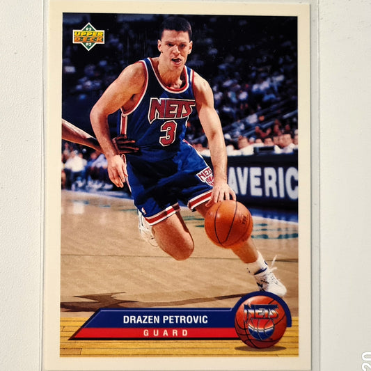 Drazen Petrovic 1993 Upper-Deck McDonalds Happy Meal Promo P27 NBA Basketball New Jersey Nets Very good Sleeved