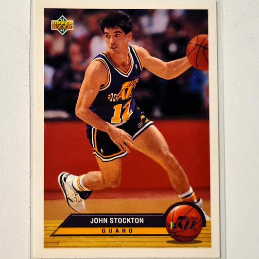 John Stockton 1993 Upper-Deck McDonalds Happy Meal Promo P41 NBA Basketball Utah Jazz Very good Sleeved